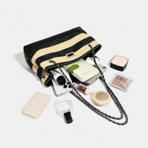 high-end-pu-woven-medium-bucket-shoulder-crossbody-bag-for-women