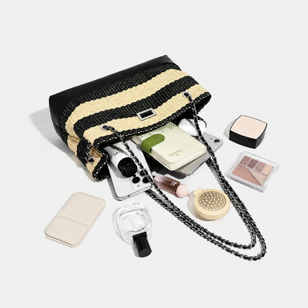 high-end-pu-woven-medium-bucket-shoulder-crossbody-bag-for-women